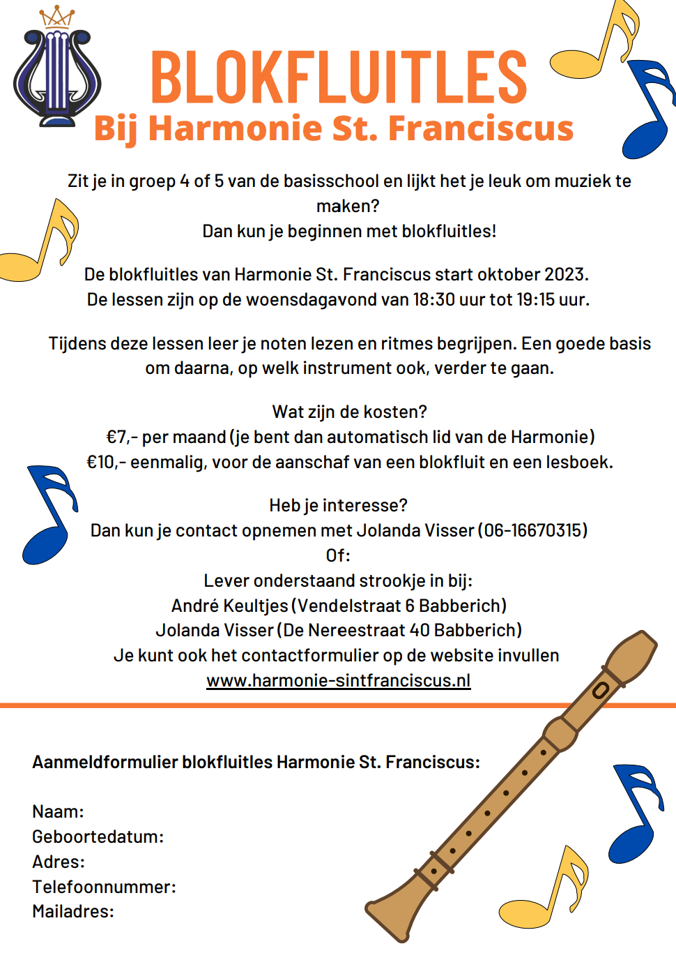 Blokfluit flyer